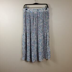 Status by Chenault Floral Midi Pleated Skirt Size L